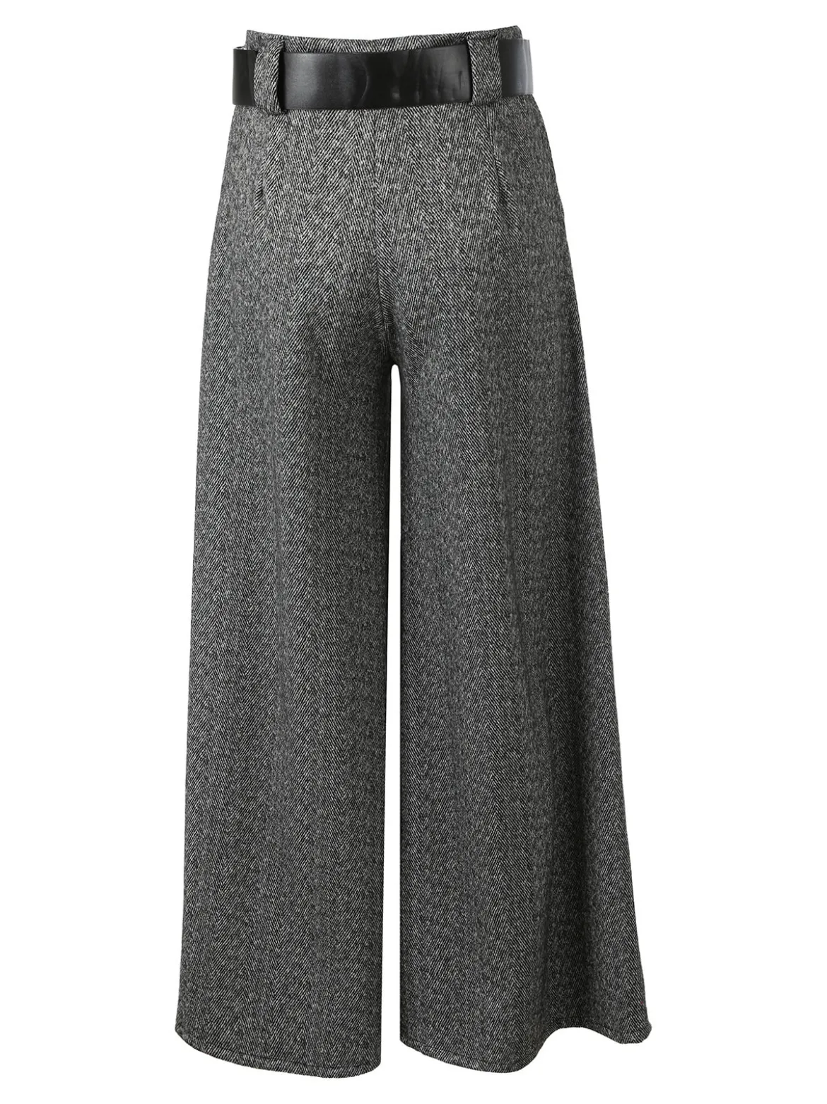 Daystar Pantaloni donna a palazzo con cintura - grigio