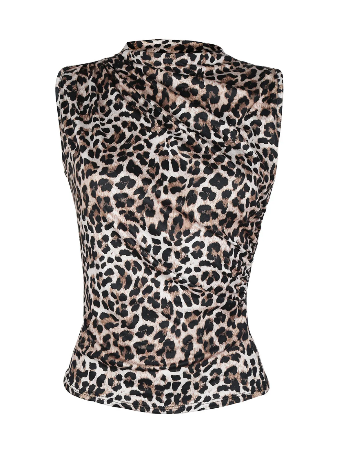 Daystar Top donna accollato in fantasia animalier