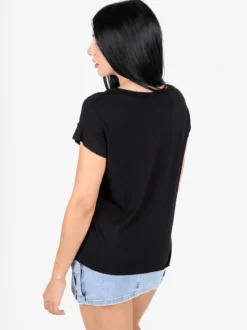 Daystar T-shirt donna elasticizzata con cuciture taglio laser