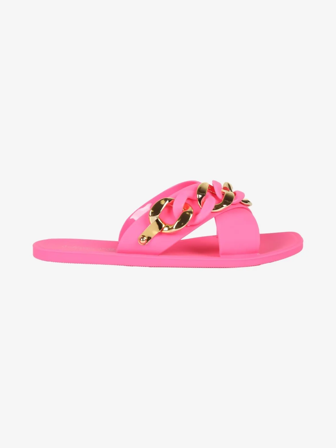 De Fonseca Ciabatte donna in gomma con fascia intrecciata e catena
