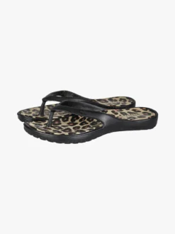 De Fonseca Infradito donna da mare in gomma animalier - nero