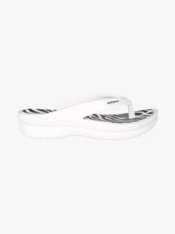 De Fonseca Infradito donna da mare in gomma con tacco e plateau - bianco