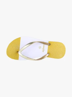 De Fonseca Infradito donna in gomma a blocchi di colore - oro