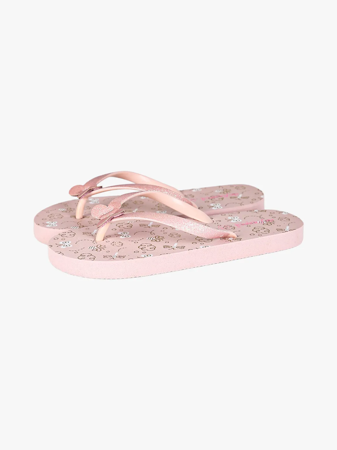 De Fonseca Infradito mare da bambina in gomma con glitter - rosa