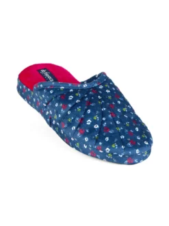 De Fonseca Pantofole donna effetto velluto con fiori