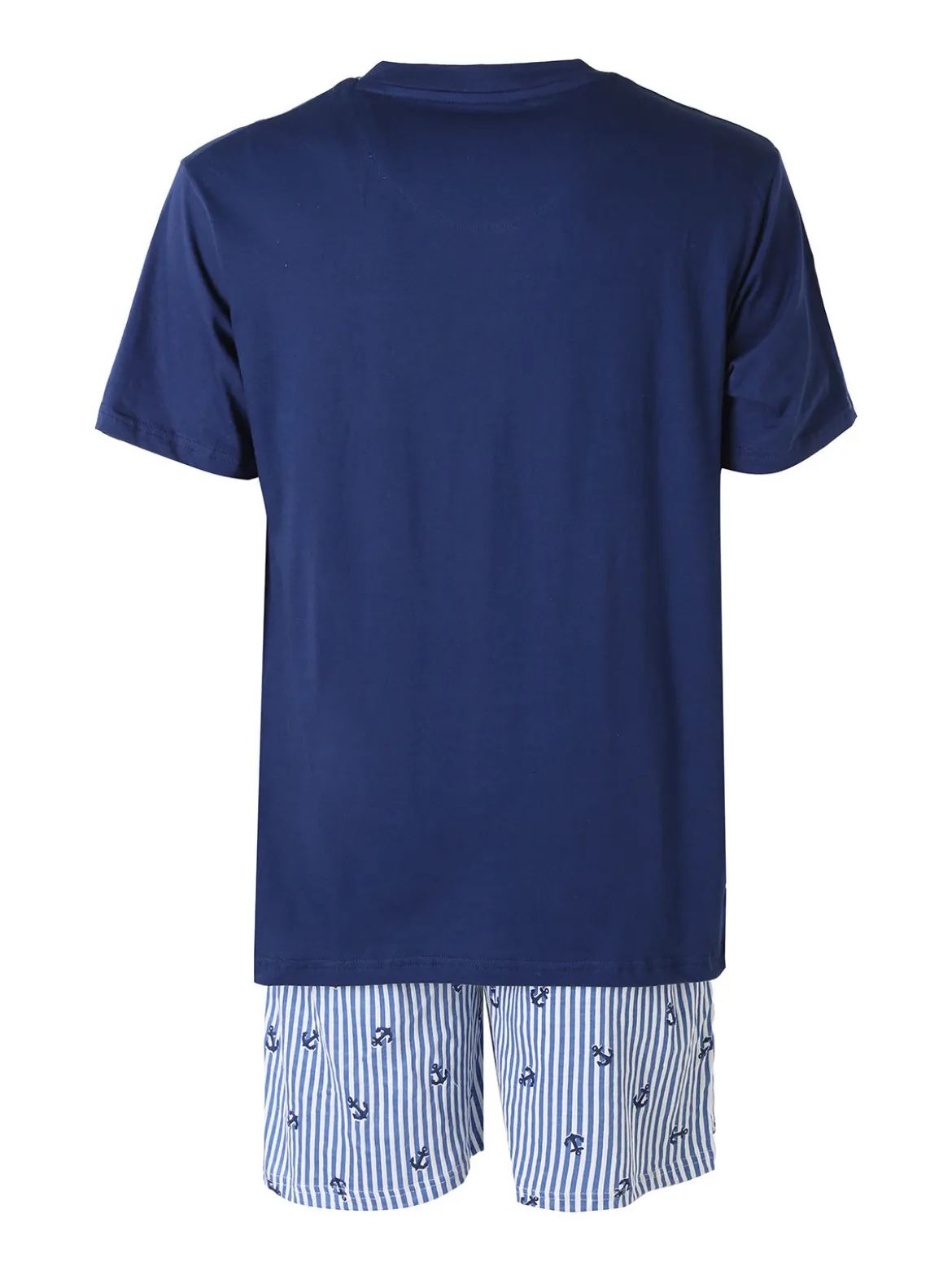 De Fonseca Pigiama corto da uomo con bermuda a righe - blu scuro