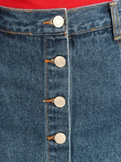 Denim Gonna corta con bottoni