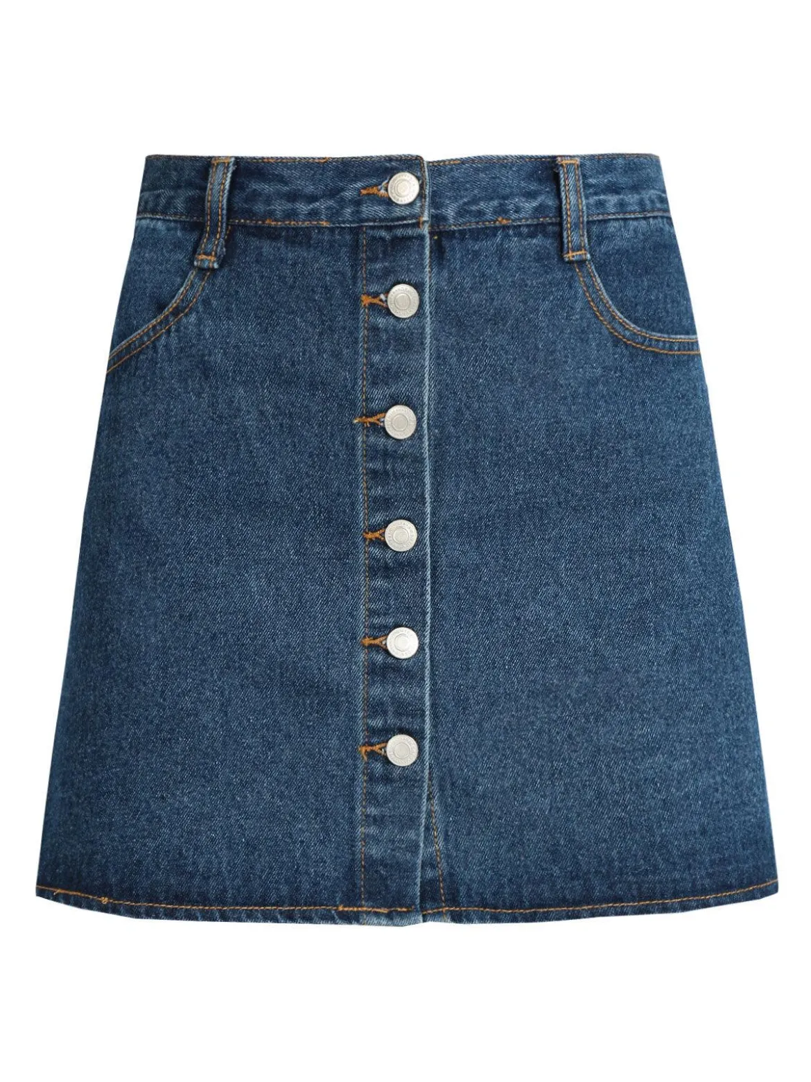 Denim Gonna corta con bottoni