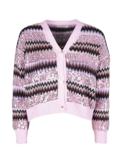 De Royale Cardigan donna crop con paillettes
