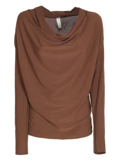Deva Moda Blusa donna con scollo a cascata