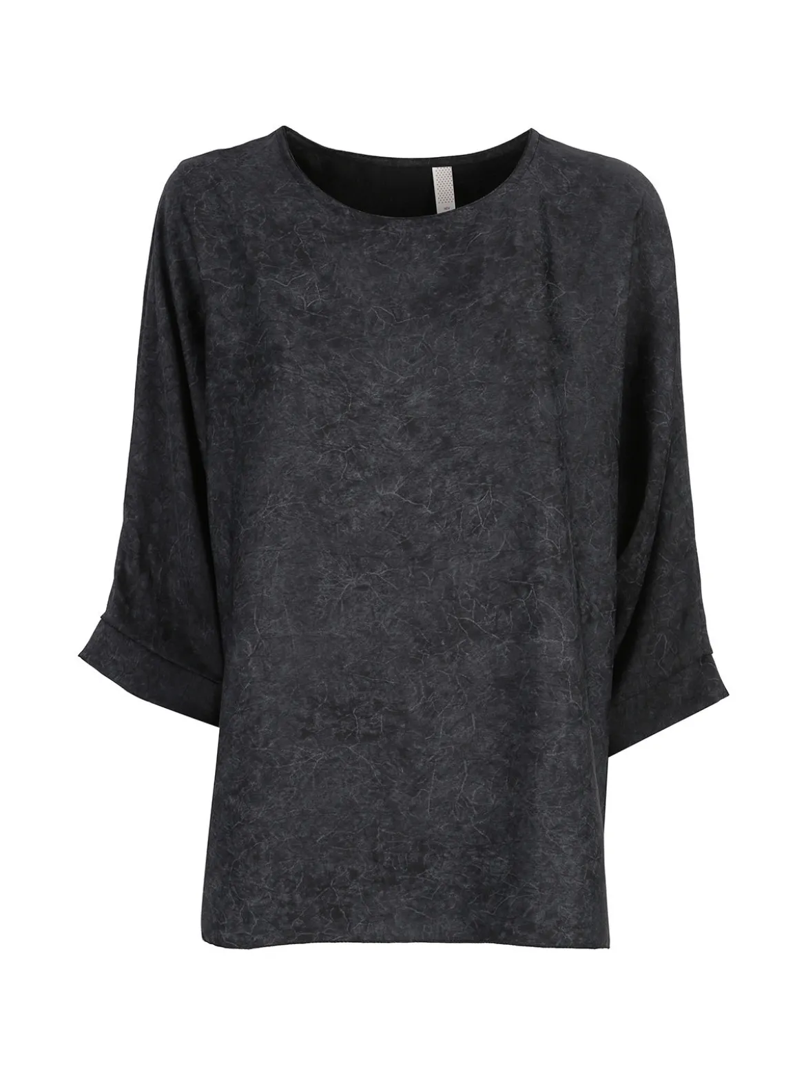 Deva Moda Blusa donna girocollo con maniche a pipistrello - nero