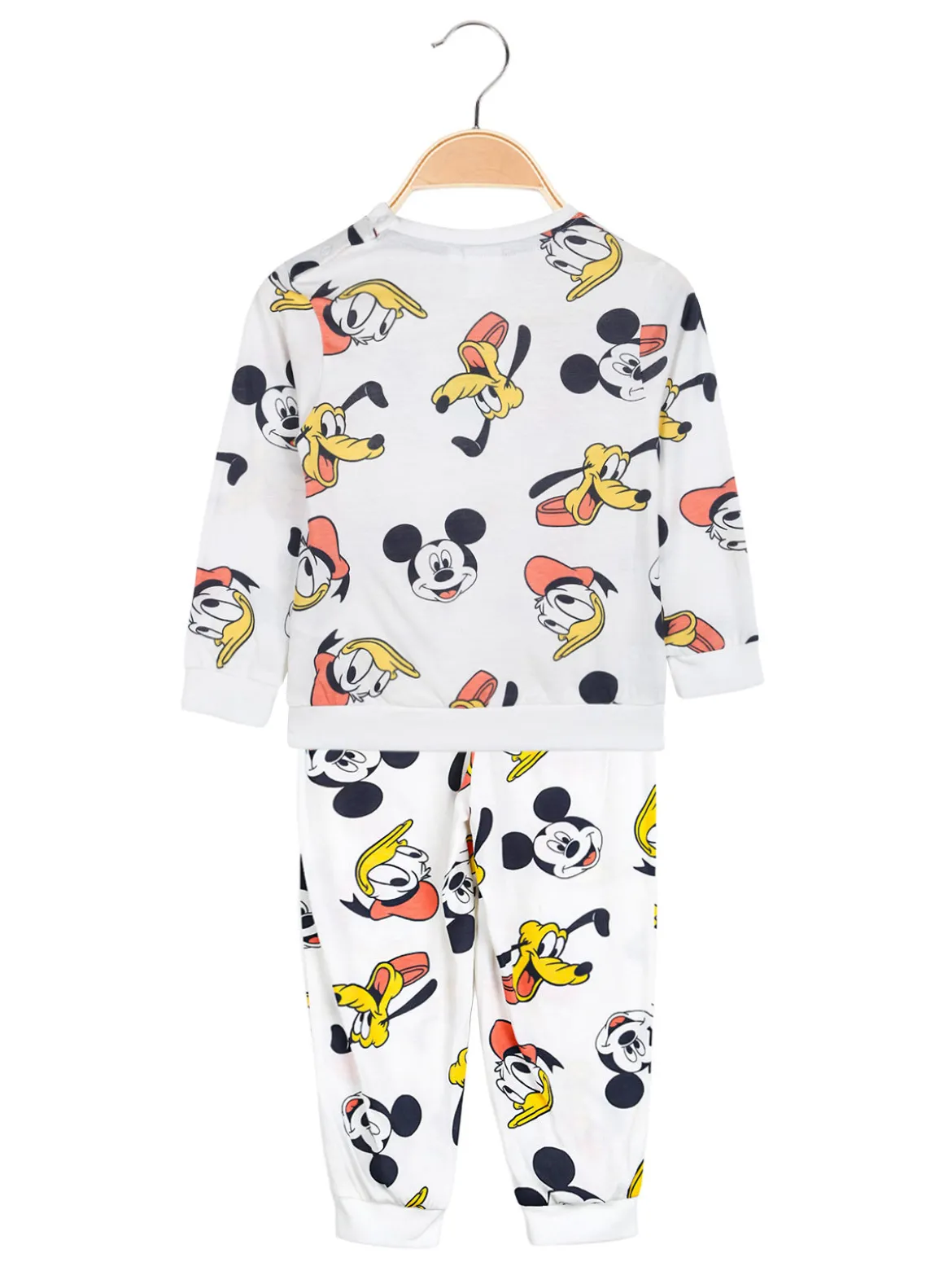 Disney Baby Pigiama da neonato in cotone con stampe Topolino - bianco