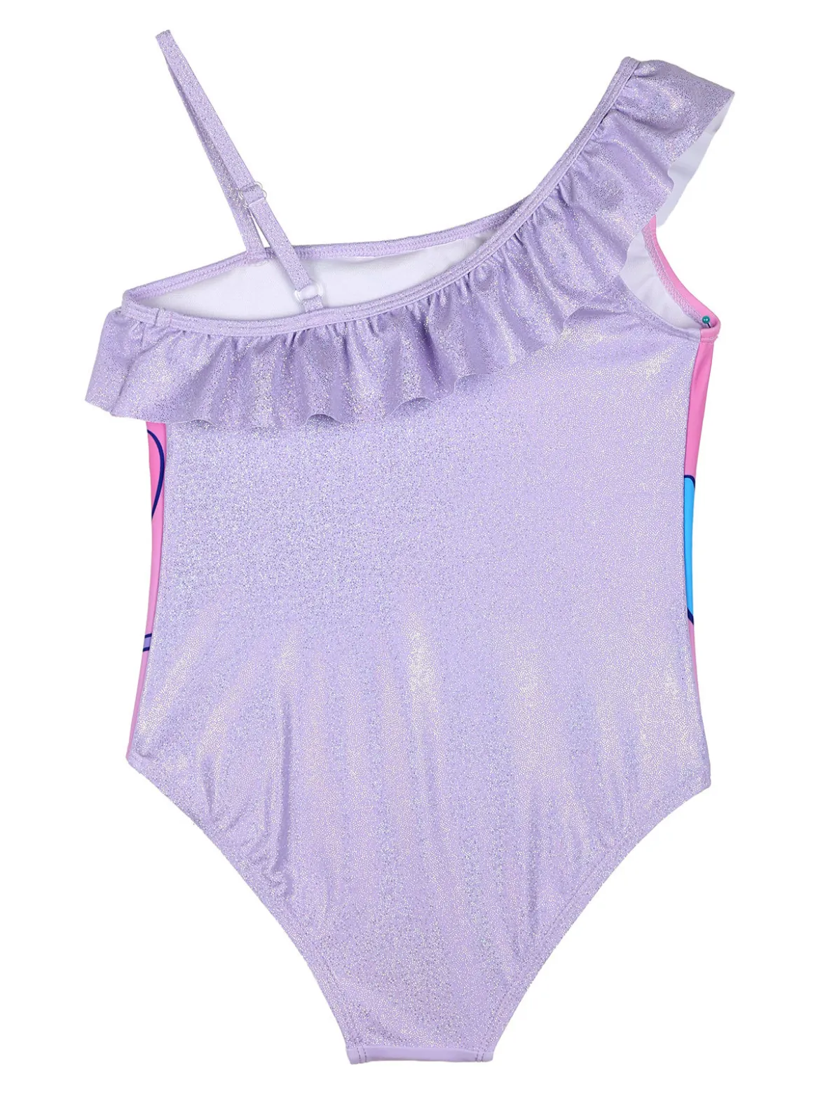 Disney Lilo & Stitch Costume intero da bagno da bambina monospalla con stampa e glitter - lilla