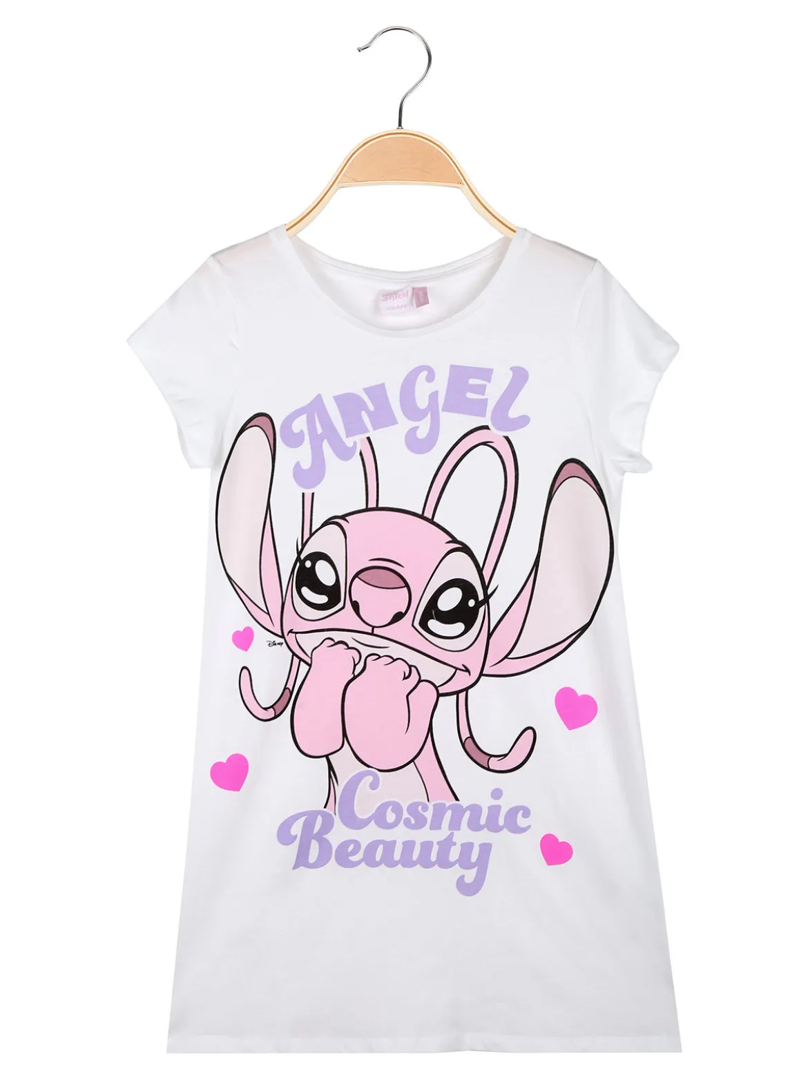 Disney Lilo & Stitch Maxi t-shirt da bambina in cotone con stampa personaggio - rosa