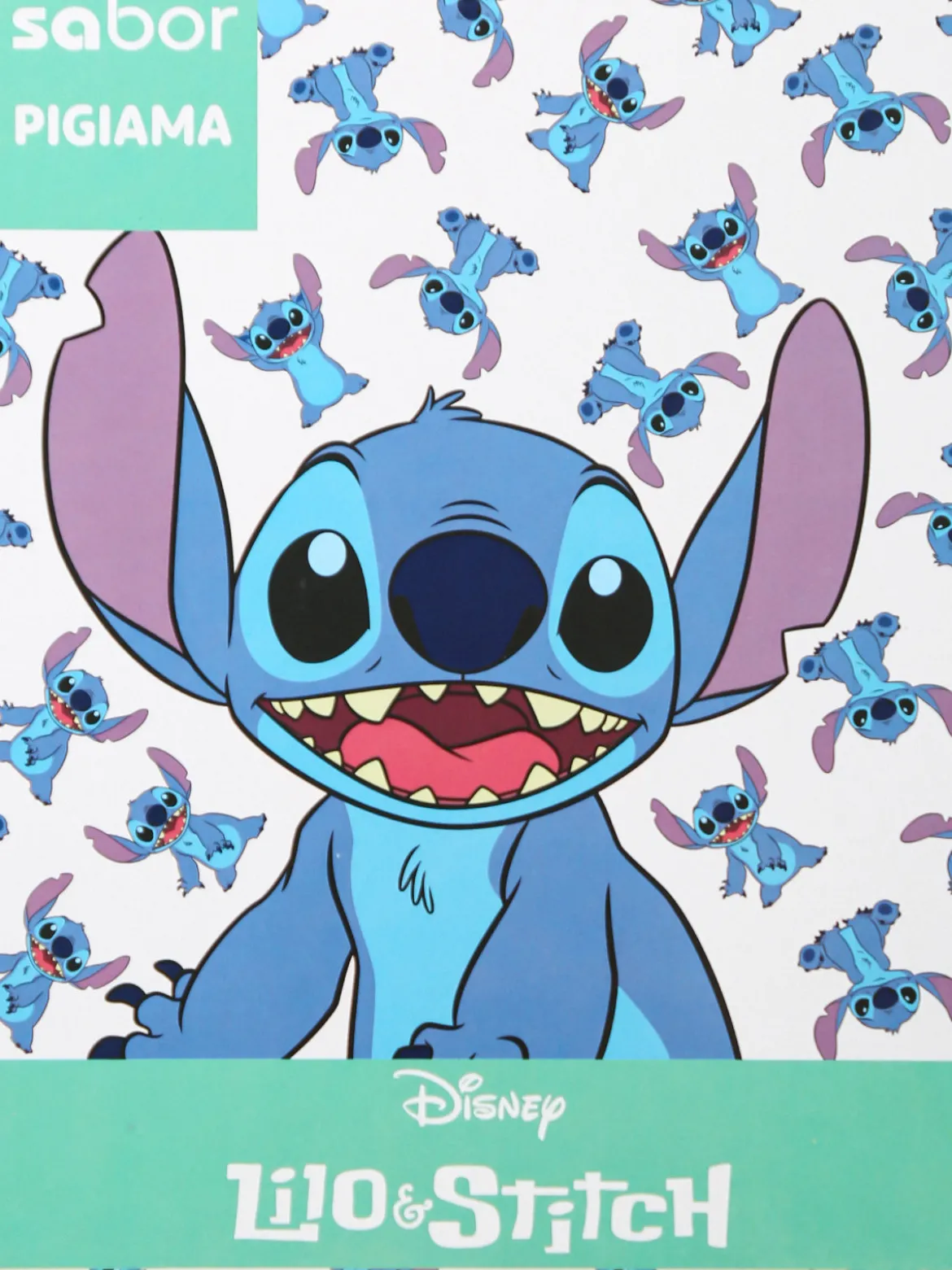 Disney Lilo & Stitch Pigiama lungo da bambina in cotone interlock - grigio chiaro