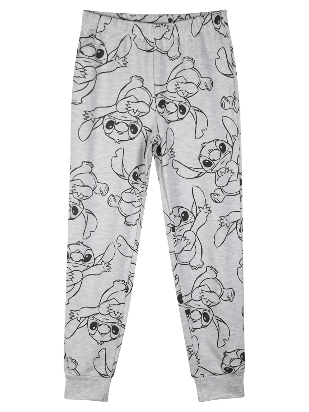 Disney Lilo & Stitch Pigiama lungo da bambina in cotone interlock - grigio chiaro