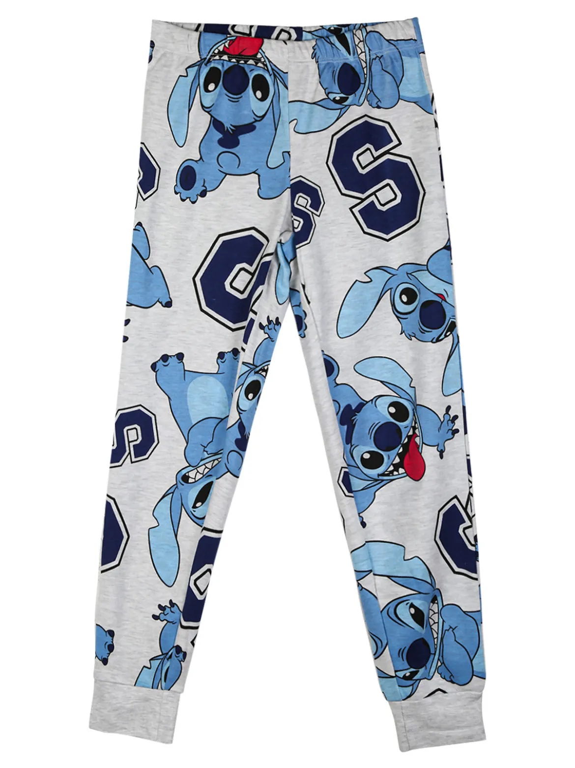 Disney Lilo & Stitch Pigiama lungo da bambino in cotone interlock - grigio chiaro