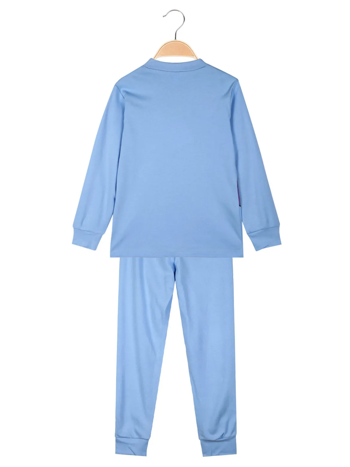 Disney Lilo & Stitch Pigiama lungo da bambino in cotone interlock - azzurro