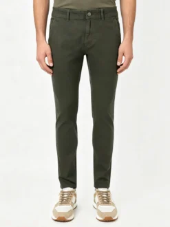 3-D Jeans Pantaloni da uomo slim fit in cotone - militare