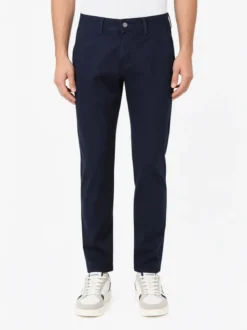 3-D Jeans Pantaloni da uomo slim fit in cotone taglie grandi - blu scuro