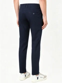 3-D Jeans Pantaloni da uomo slim fit in cotone taglie grandi - blu scuro