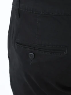 3-D Jeans Pantaloni da uomo slim fit in cotone taglie grandi - nero