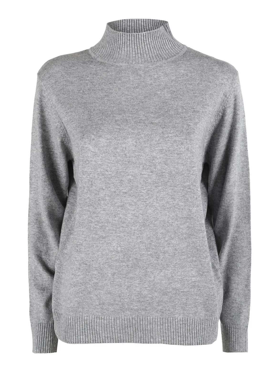 Dolce & Trendy Pullover donna a lupetto in maglia - grigio