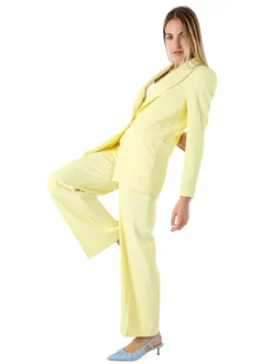 Doremi Completo elegante da donna con giacca e pantaloni - giallo