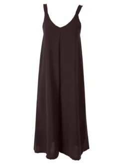 Doremi Tuta jumpsuite da donna a spalla stretta con scollo a V - moro