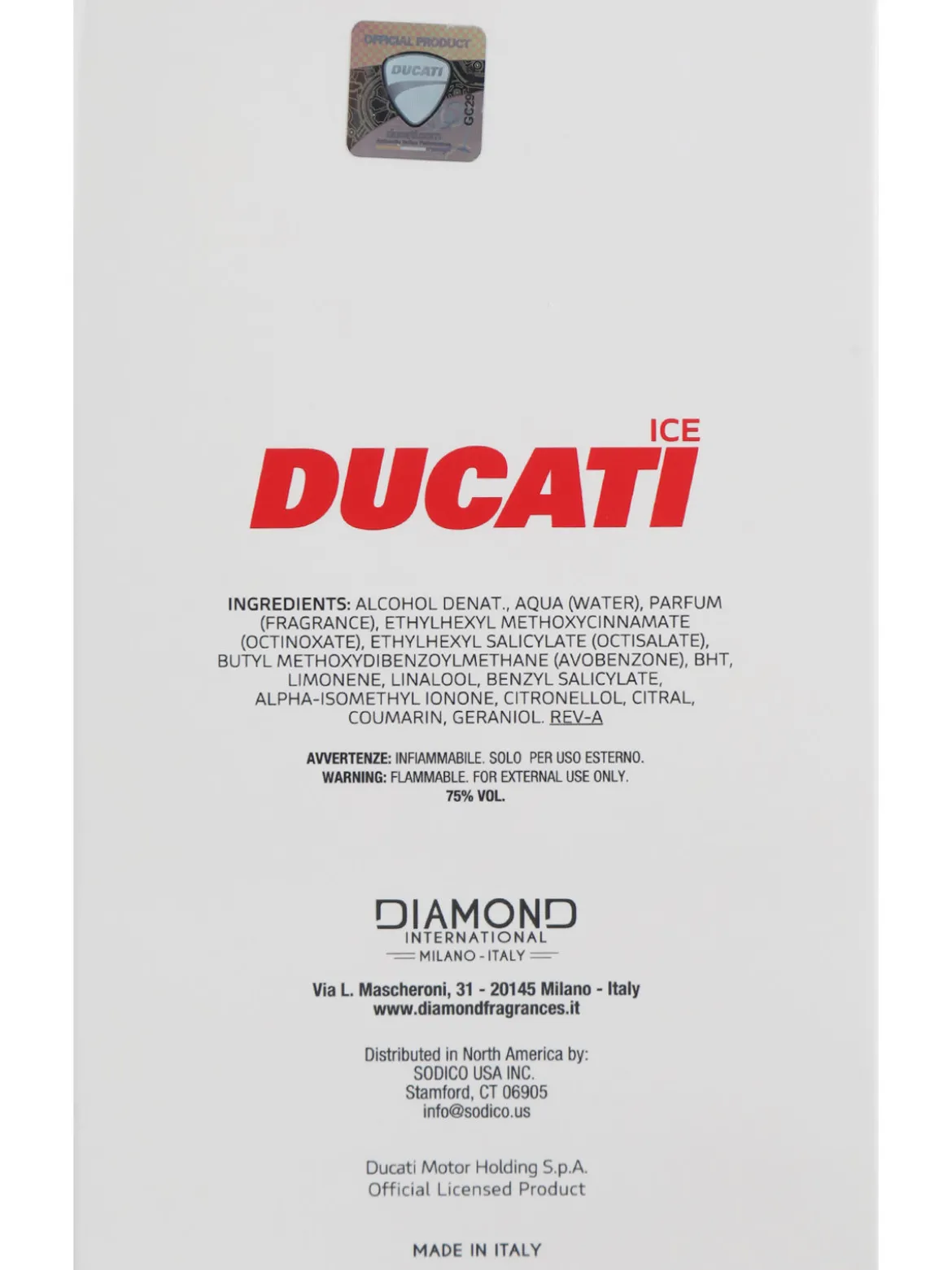 Ducati Ice eau de toilette profumo uomo