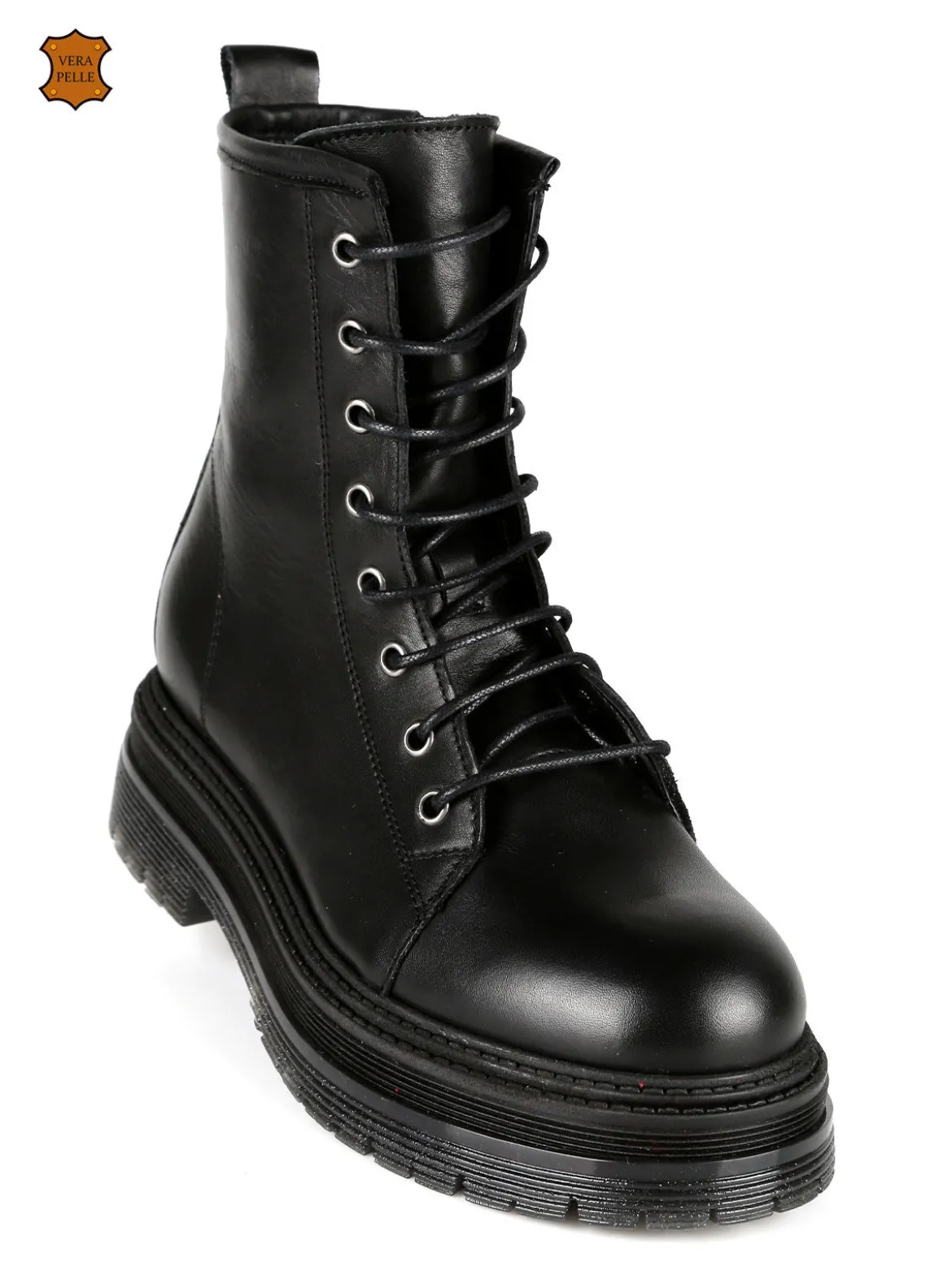 Eclipse Anfibi in pelle donna con plateau