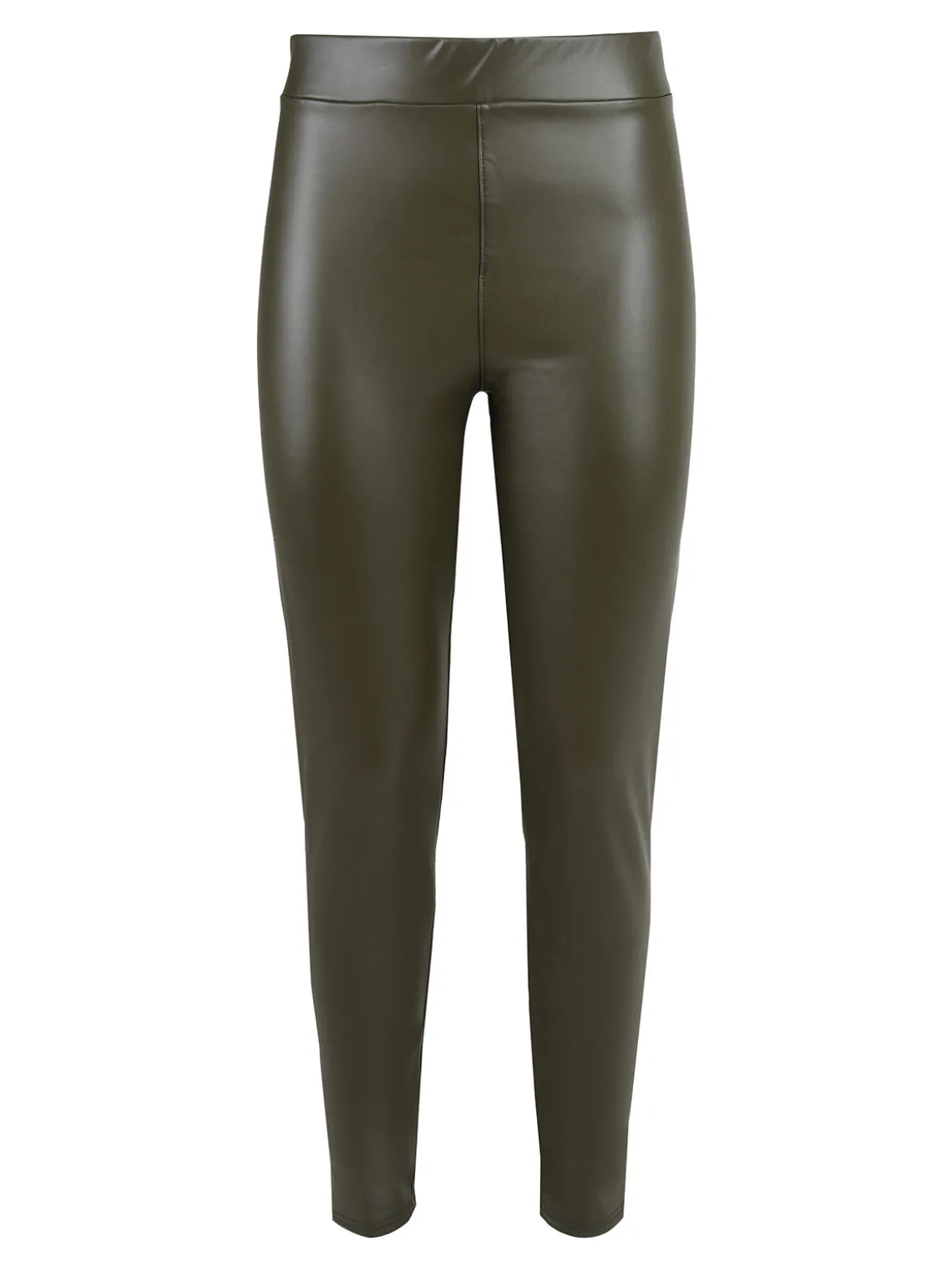Eletta Leggings donna in ecopelle - militare