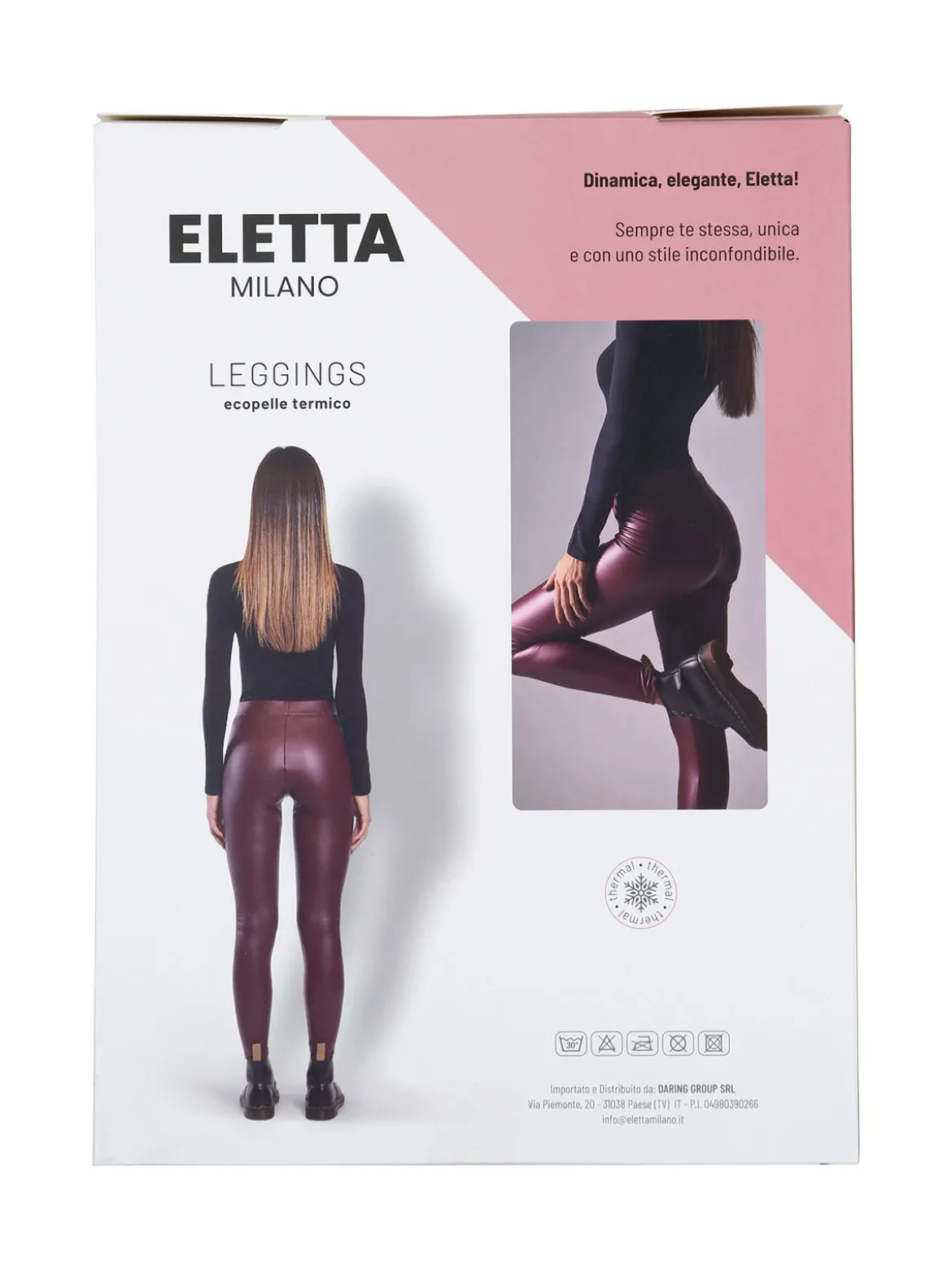 Eletta Leggings donna in ecopelle - militare