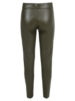 Eletta Leggings donna in ecopelle - militare