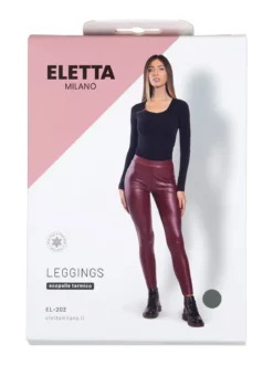 Eletta Leggings donna in ecopelle - militare