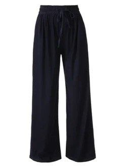 Eletta Pantaloni a palazzo da donna con coulisse - blu scuro