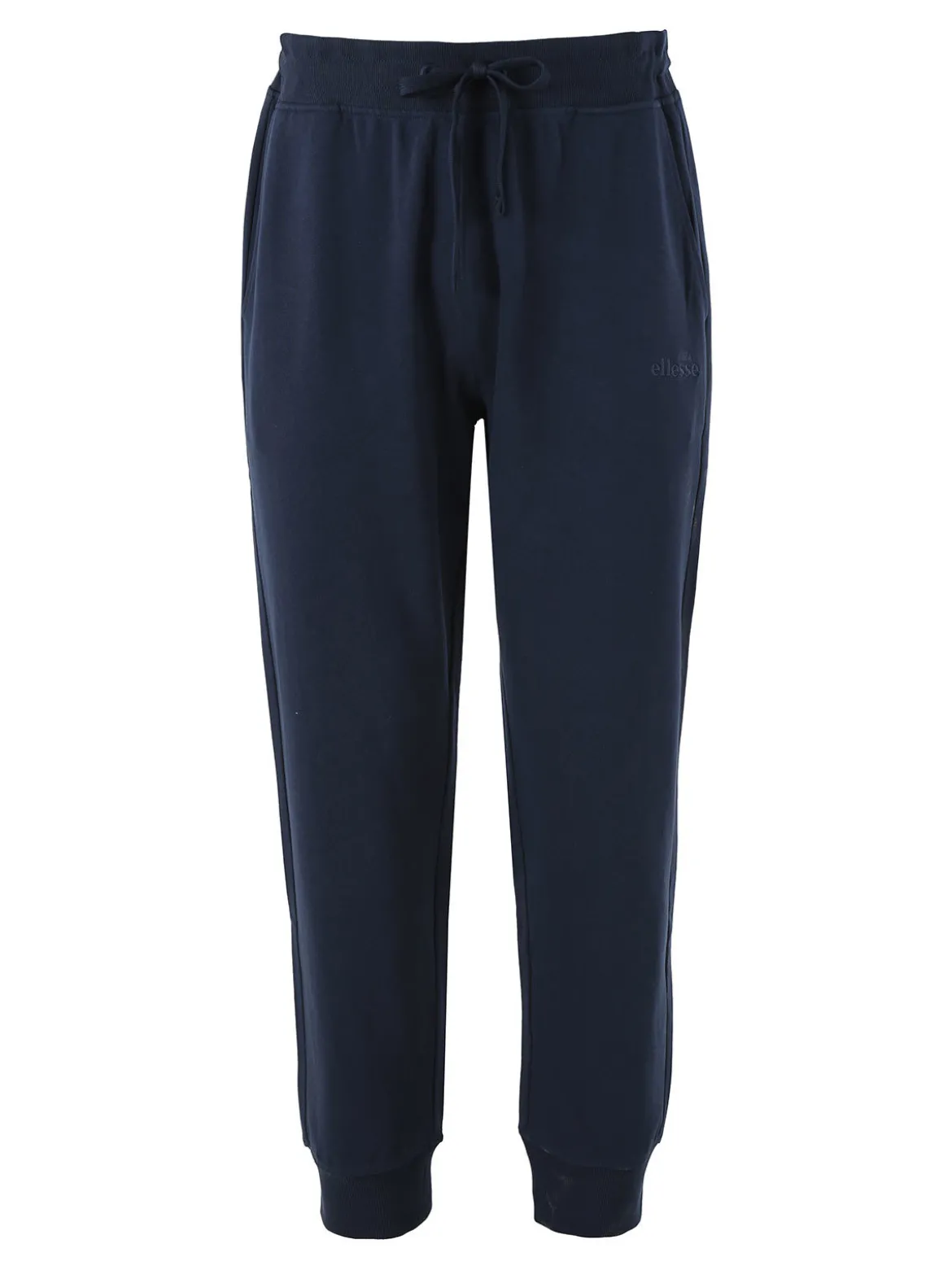 Ellesse Pantaloni tuta da uomo in felpa di cotone con coulisse e polsini - blu scuro