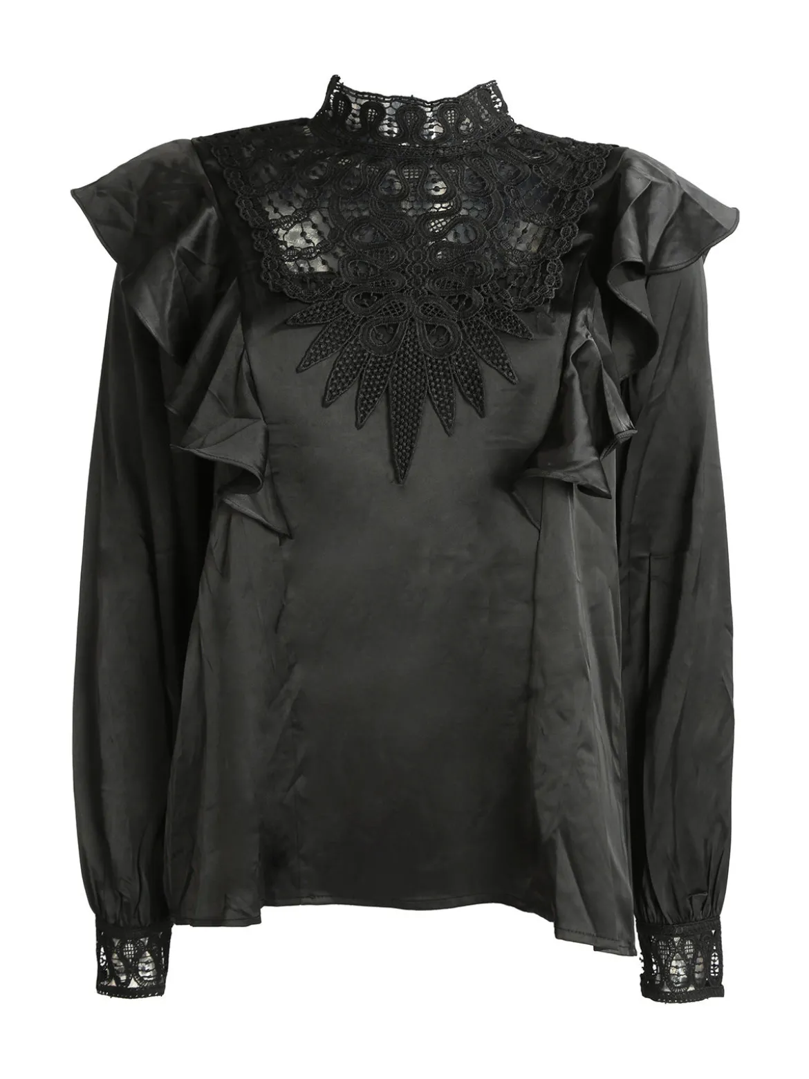 Elsa M. Blusa donna con inserti in macramè