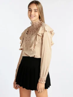 Elsa M. Blusa donna con inserti in macramè