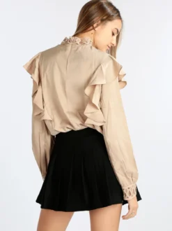 Elsa M. Blusa donna con inserti in macramè