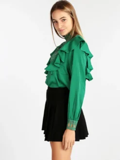 Elsa M. Blusa donna con inserti in macramè