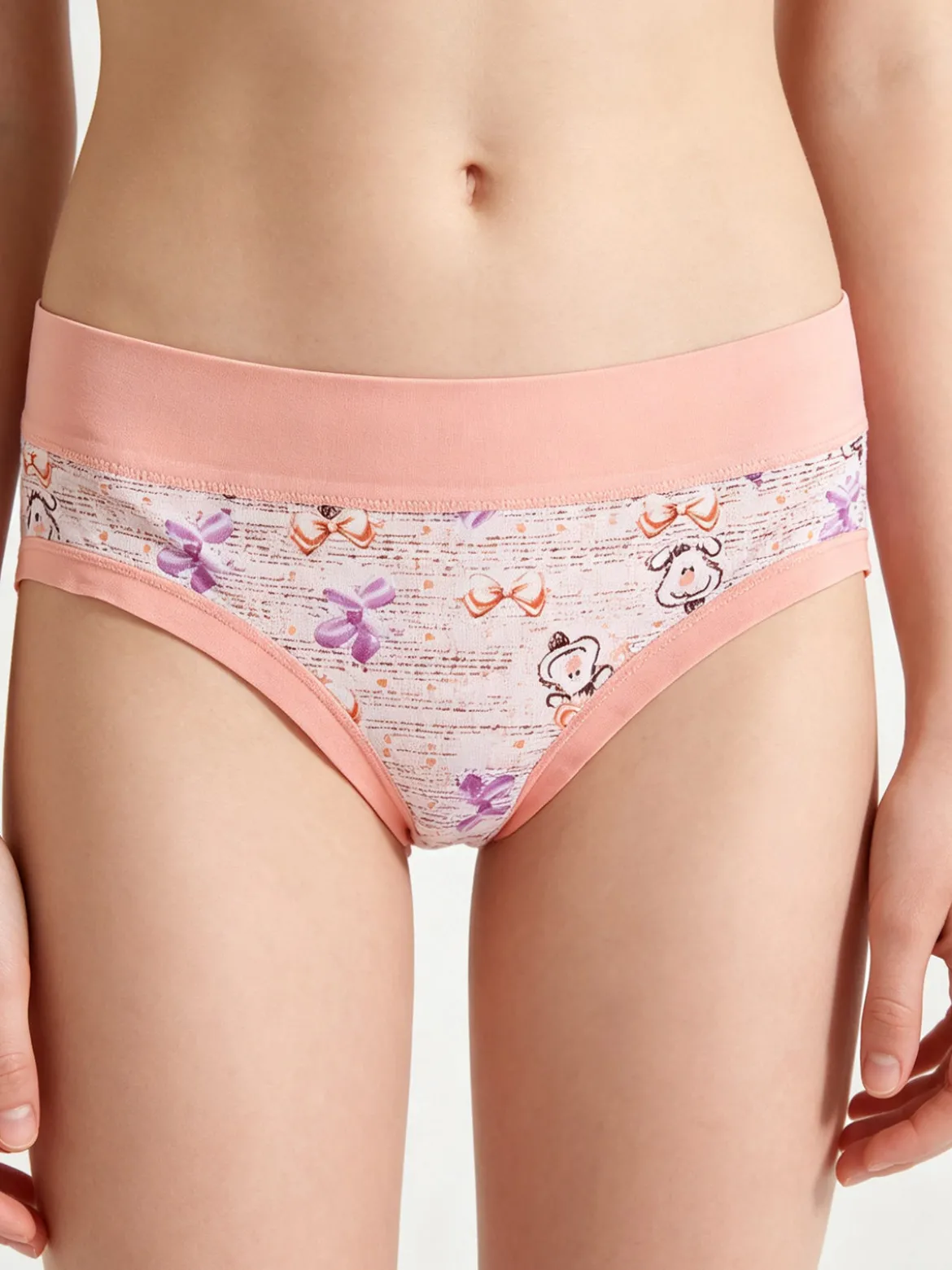 Emy Bimba Slip da bambina in cotone - albicocca