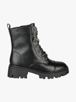 Energy Anfibi donna con lacci di strass e suola chunky - nero
