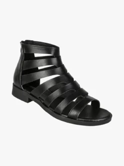 Energy Sandali bassi da donna con cerniera sul retro - nero