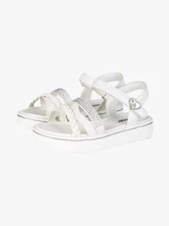 Energy Sandali da ragazza con strass e platform - bianco