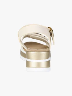 Energy Sandali donna con fascia a strappo e zeppa - panna