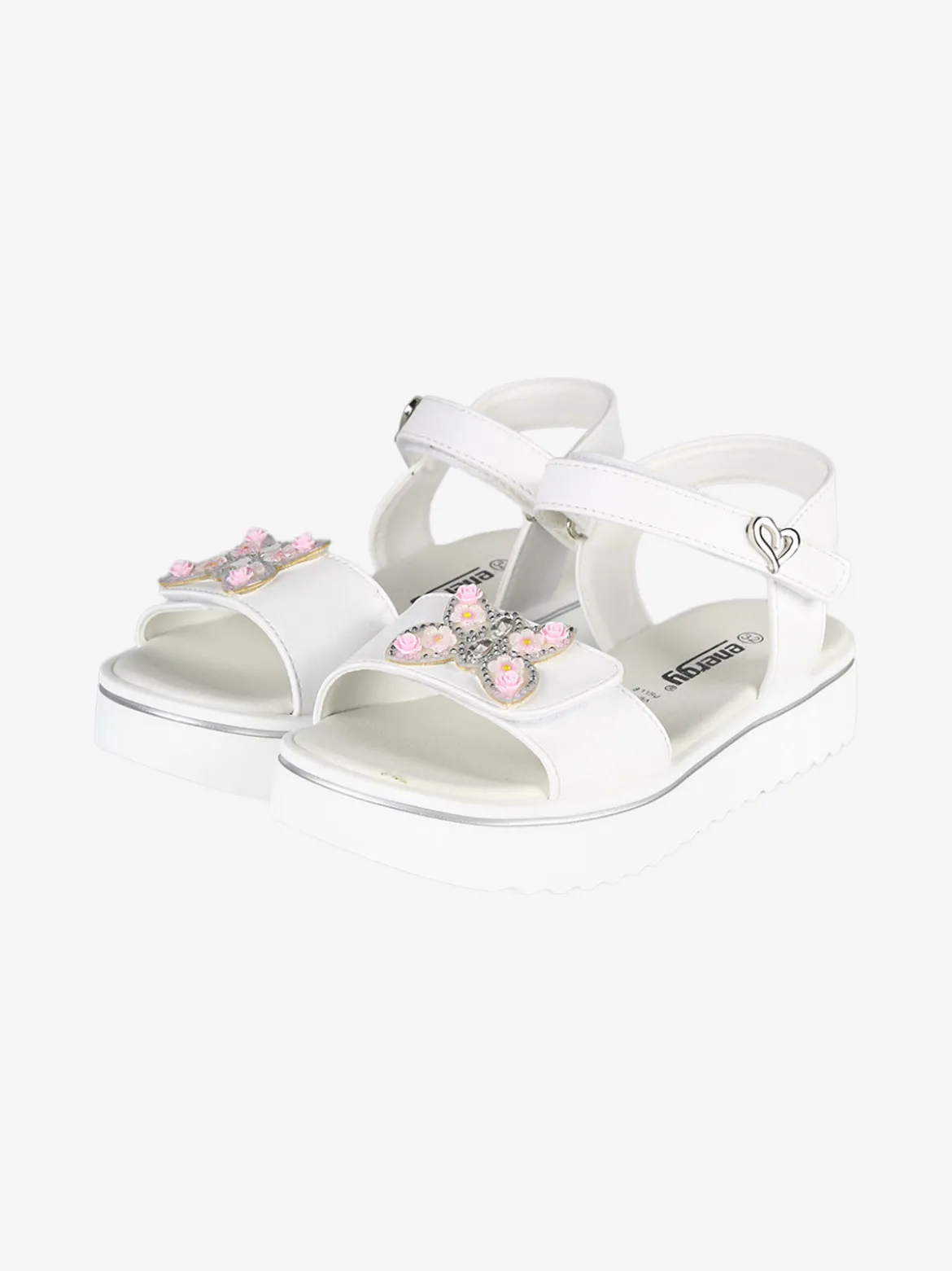 Energy Sandali gioiello da bambina con strappi e platform
