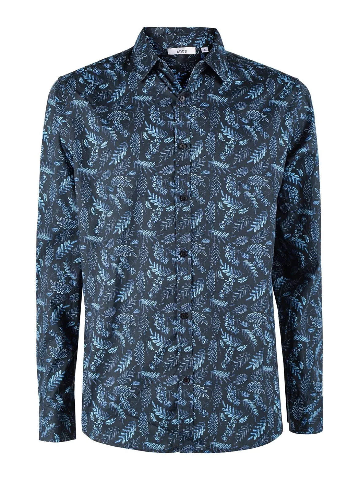 Enos Camicia da uomo fiorata in cotone