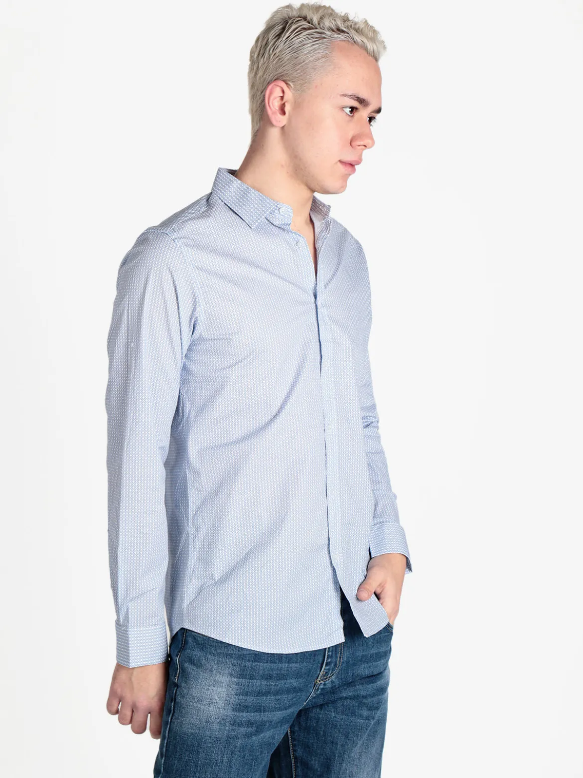 Enos Camicia da uomo slim fit con stampe