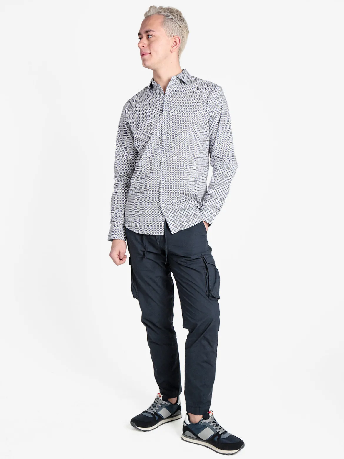 Enos Camicia da uomo slim fit con stampe